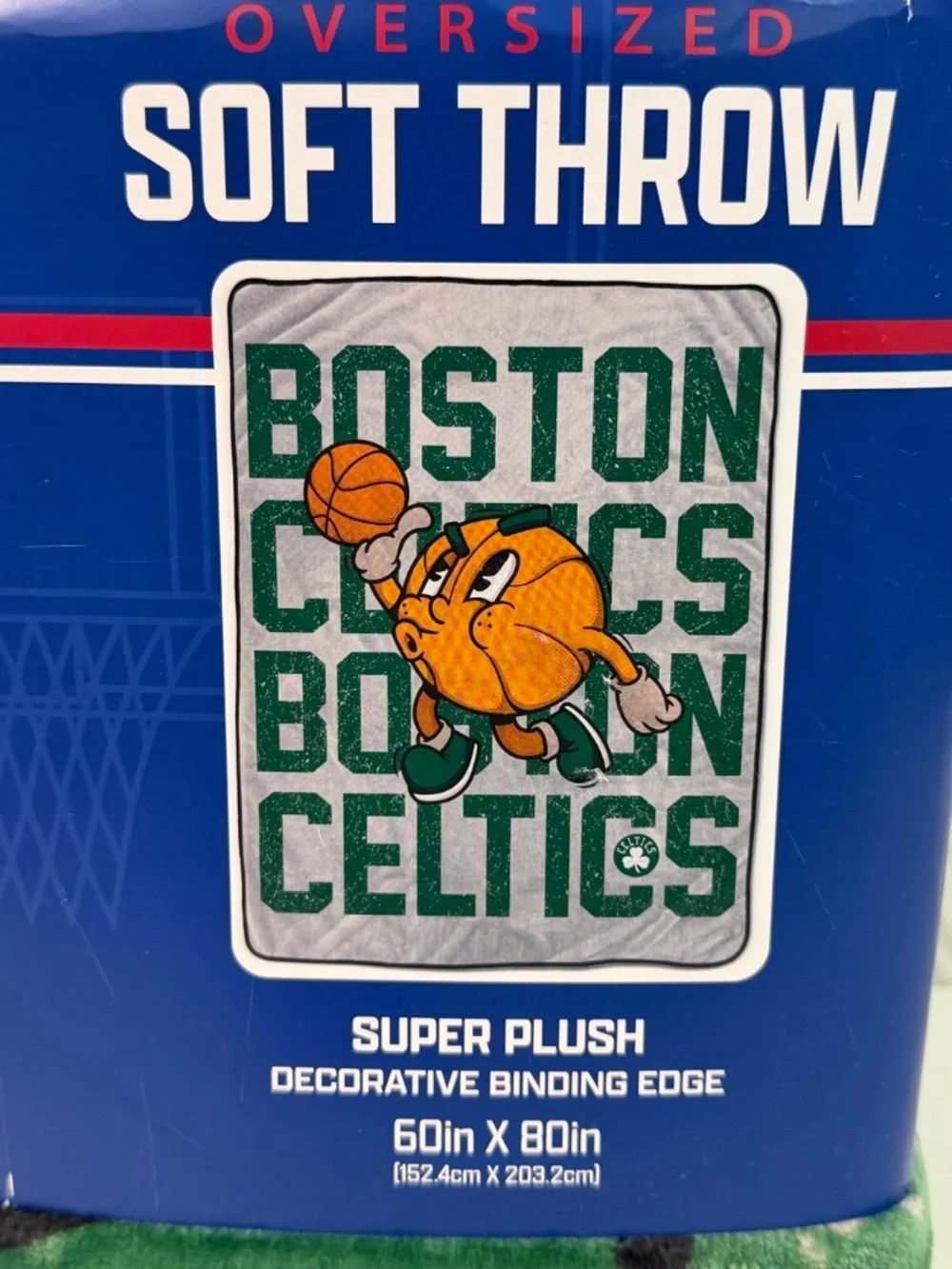 New NBA Boston Celtics Oversized Soft Throw Blanket Size 60X80